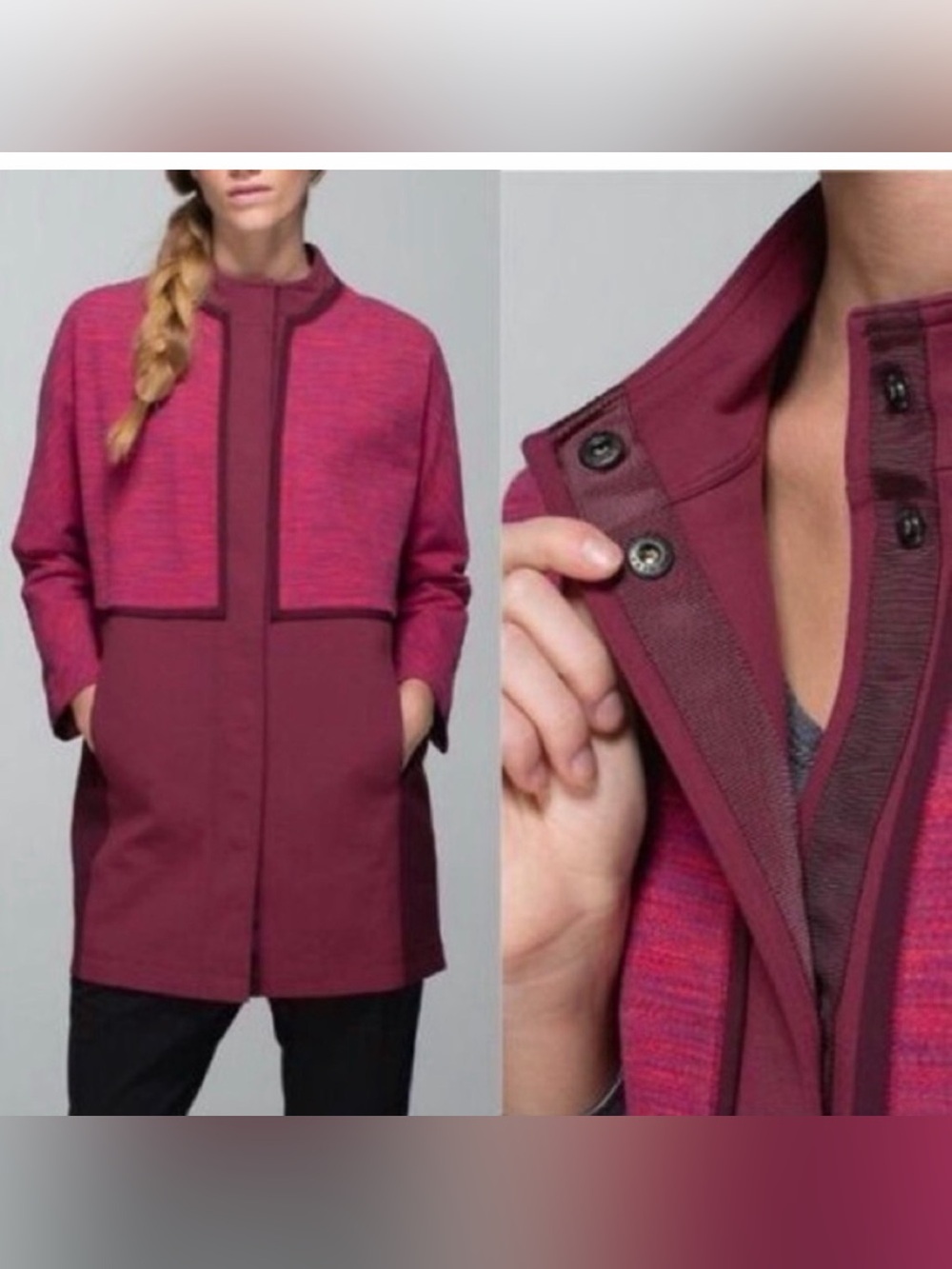 Lululemon Cocoon Car Coat Bumble Rust Berry